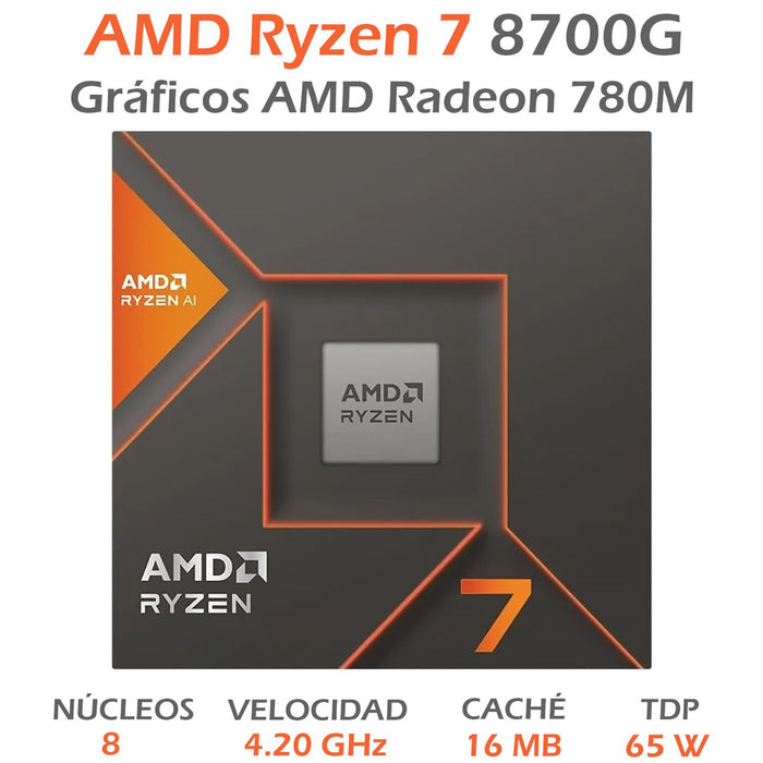 Procesador AMD Ryzen 7 8700G, 4.2 GHz, 8 Core, AM5 100-100001236BOX - Image 2