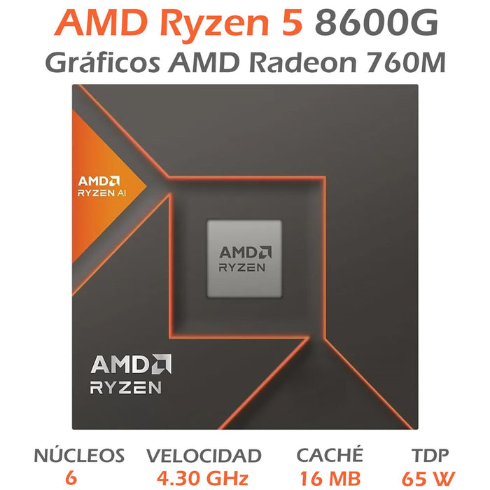 Procesador AMD Ryzen 5 8600G, 4.3 GHz, 6 Core, AM5 100-100001237BOX - Image 2