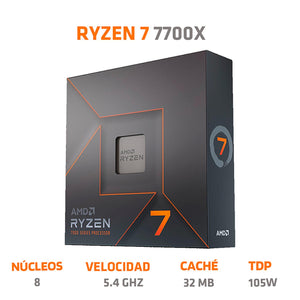 Procesador AMD Ryzen 7 7700X, 5.4 GHz, 8 Core, AM5 100-100000591WOF - Image 2