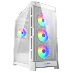 Gabinete Cougar Duoface Pro RGB con Ventana / Midi-Tower, Mini-ITX / Micro-ATX / ATX / CEB / E-ATX / USB 3.0/2.0 / Sin Fuente / 4 Ventiladores ARGB Instalados / Blanco
