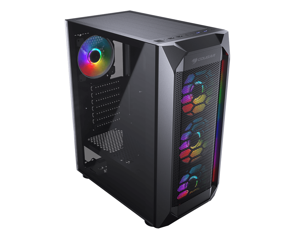 Gabinete Cougar MX410 Mesh-G RGB con Ventana / Midi Tower / ATX, micro ATX, Mini-ITX / USB 2.0, 3.0 / Sin Fuente / Negro - Image 4