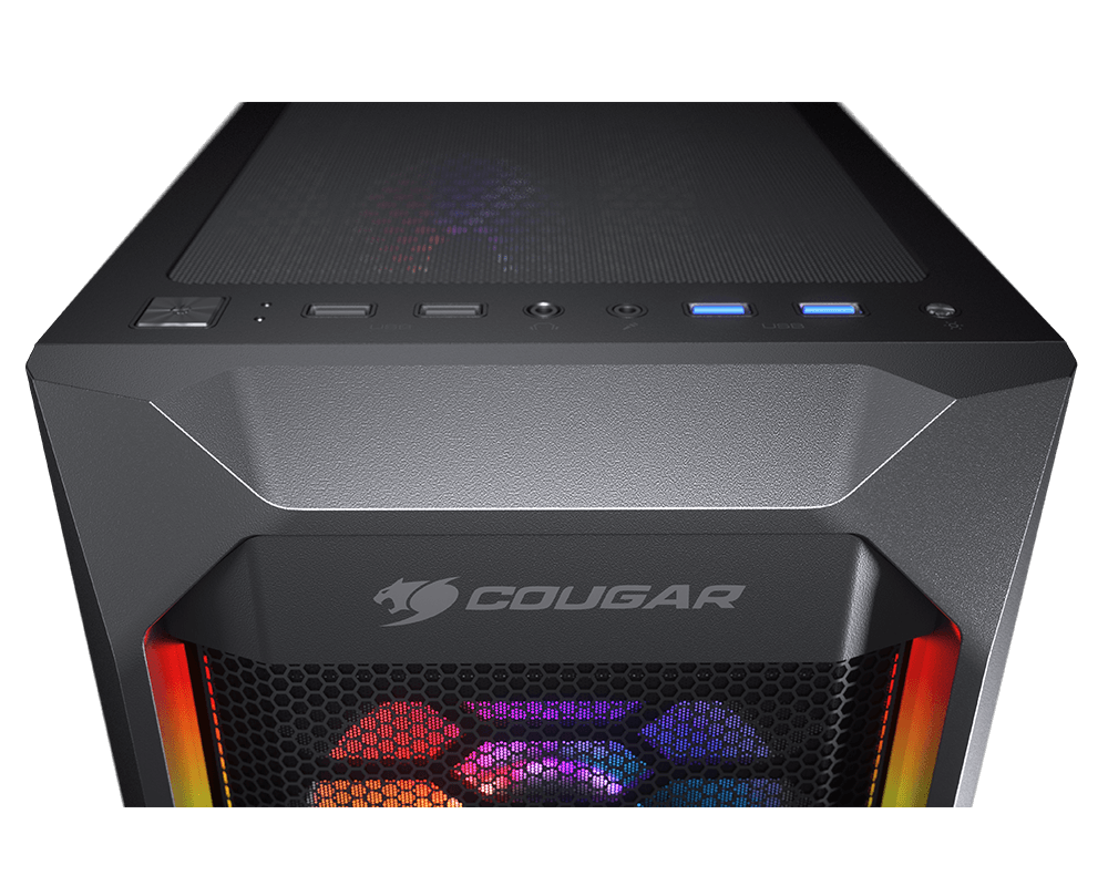 Gabinete Cougar MX410 Mesh-G RGB con Ventana / Midi Tower / ATX, micro ATX, Mini-ITX / USB 2.0, 3.0 / Sin Fuente / Negro - Image 3
