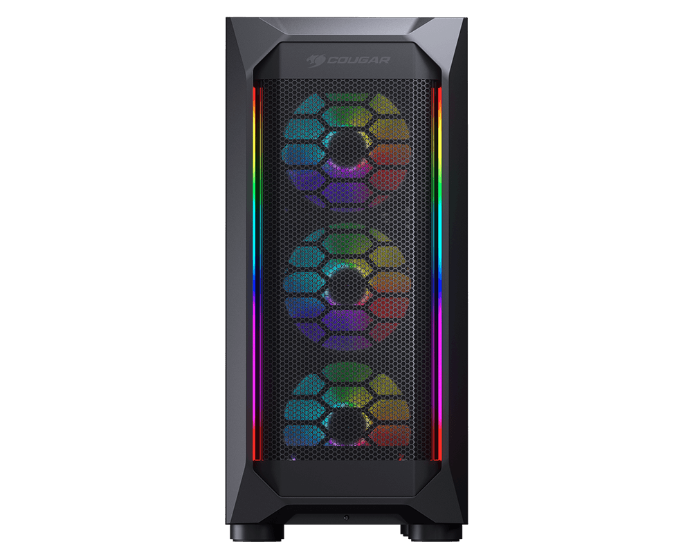 Gabinete Cougar MX410 Mesh-G RGB con Ventana / Midi Tower / ATX, micro ATX, Mini-ITX / USB 2.0, 3.0 / Sin Fuente / Negro - Image 2