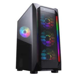 Gabinete Cougar MX410 Mesh-G RGB con Ventana / Midi Tower / ATX, micro ATX, Mini-ITX / USB 2.0, 3.0 / Sin Fuente / Negro