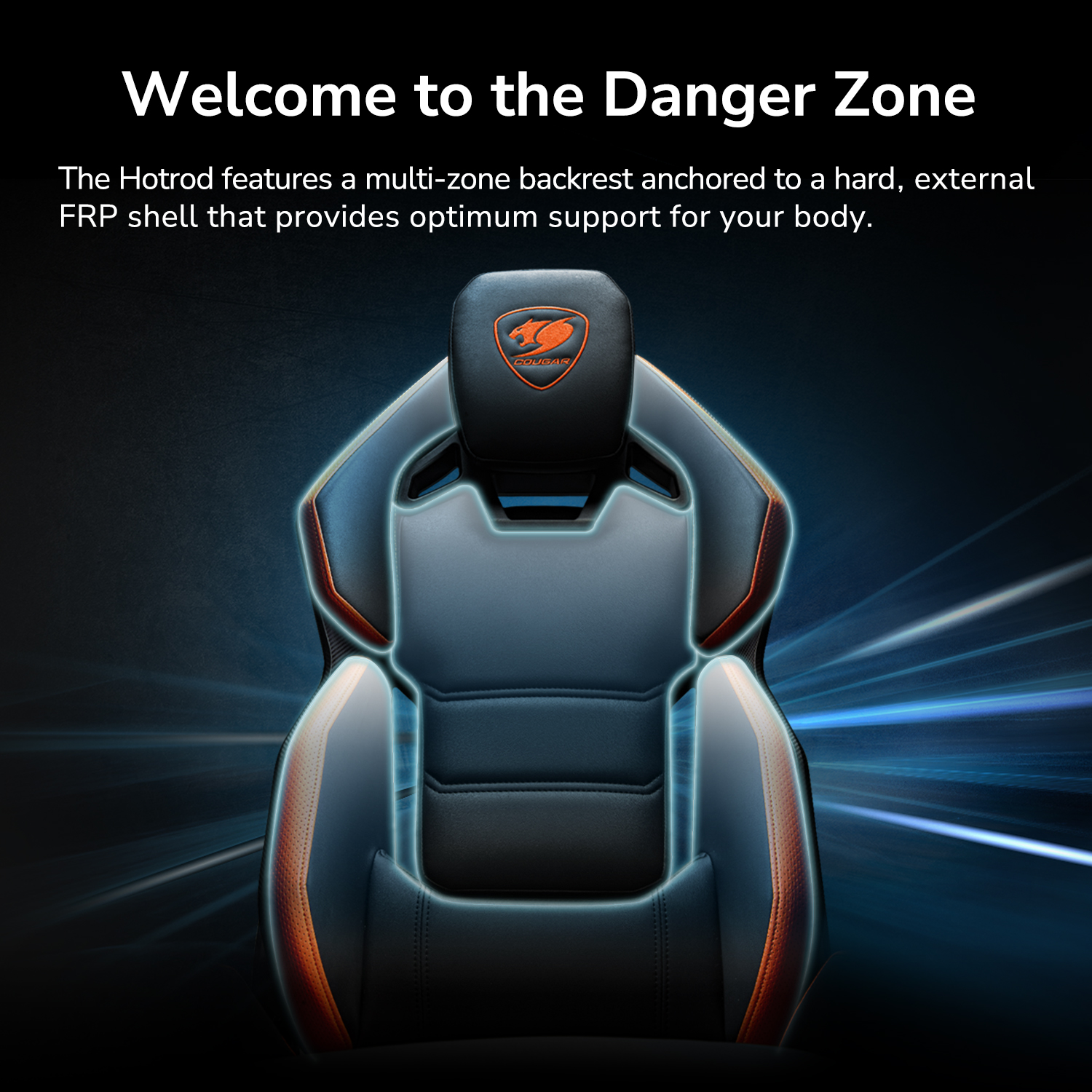 Silla Gamer Cougar HOTROD ROYAL / Hasta 136kg / Negro / 3MARXORB.0001 - Image 5