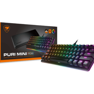 Teclado Gamer Cougar Puri Mini 60% / Teclado Mecánico / Switch Gateron Red / Alámbrico / Negro (Inglés)