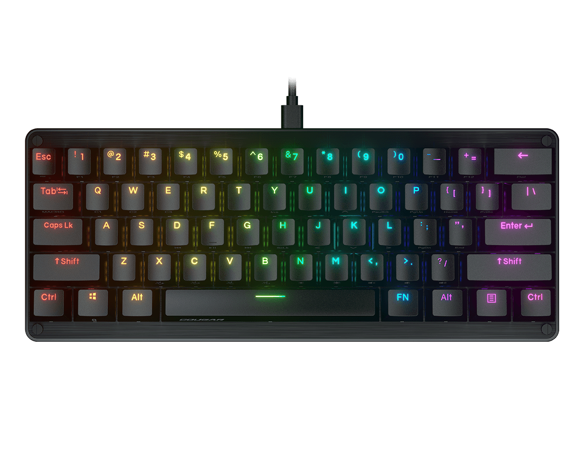 Teclado Gamer Cougar Puri Mini 60% / Teclado Mecánico / Switch Gateron Red / Alámbrico / Negro (Inglés) - Image 2
