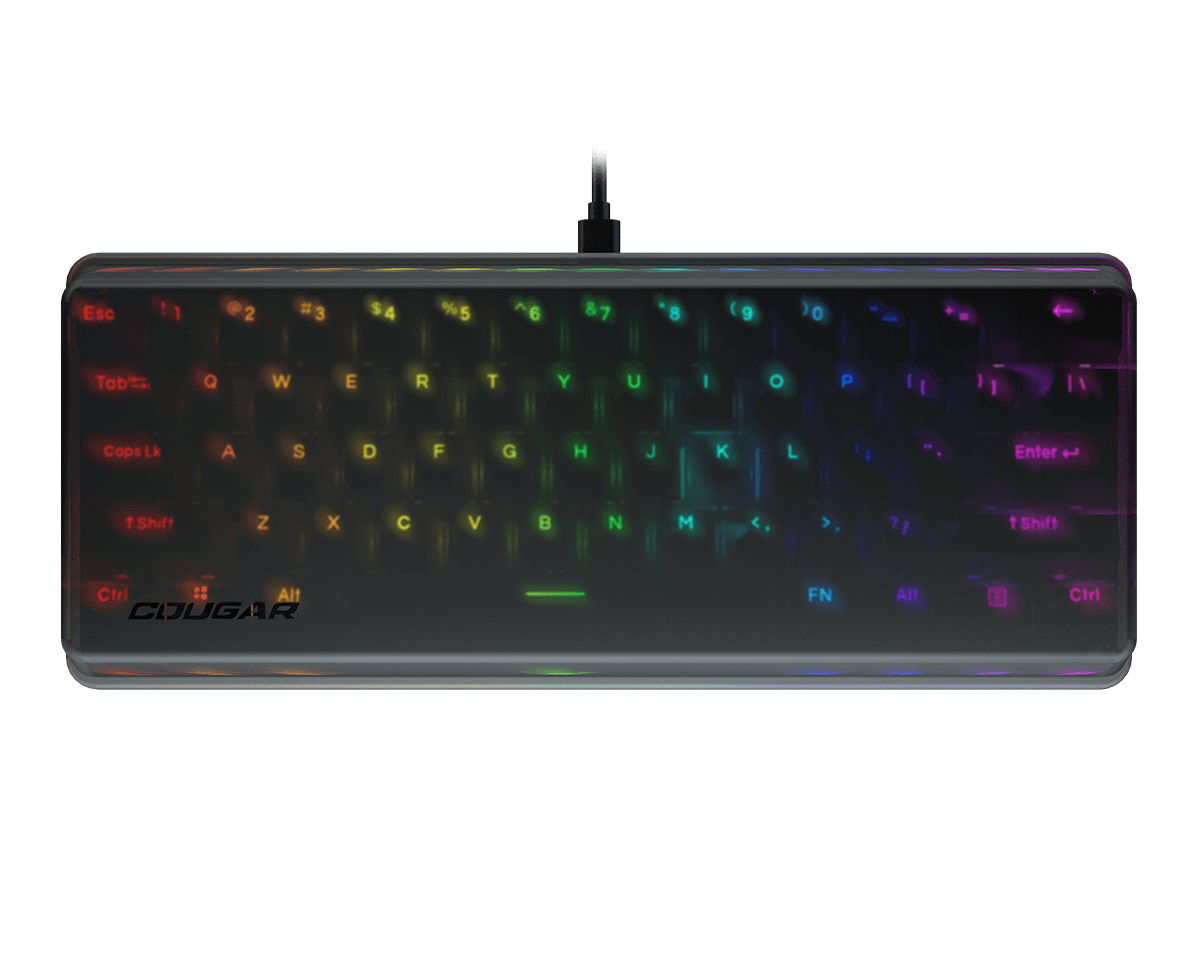 Teclado Gamer Cougar Puri Mini 60% / Teclado Mecánico / Switch Gateron Red / Alámbrico / Negro (Inglés) - Image 3