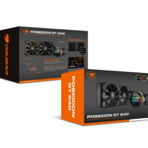 Cougar Poseidon GT 240 ARGB / Enfriamiento Líquido para CPU / 2x 120mm / 600-2000RPM