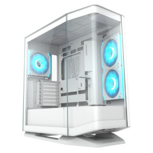 Gabinete Cougar FV270 RGB / Midi-Tower / ATX, CEB, EATX, Micro-ATX, Mini-ITX / USB 3.0 / 4 Ventiladores Instalados / Blanco