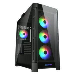 Gabinete Cougar Duoface Pro RGB / Midi-Tower / Mini-ITX, Micro-ATX, ATX, CEB, E-ATX / USB 3.0, USB 2.0 / 4 Ventiladores ARGB Instalados / Negro