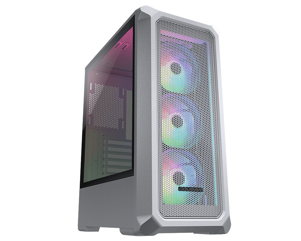 Gabinete Cougar Archon 2 Mesh RGB / Midi-Tower / ATX, Micro-ATX, Mini-ITX / USB 3.0, USB 2.0 / 3 Ventiladores ARGB Instalados / Blanco