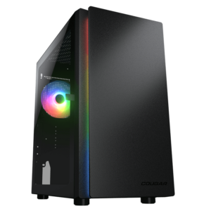 Gabinete Cougar Purity RGB / Mini-Tower / Mini-ITX, Micro-ATX / USB 3.0, USB 2.0 / 1 Ventilador ARGB Instalado / Negro