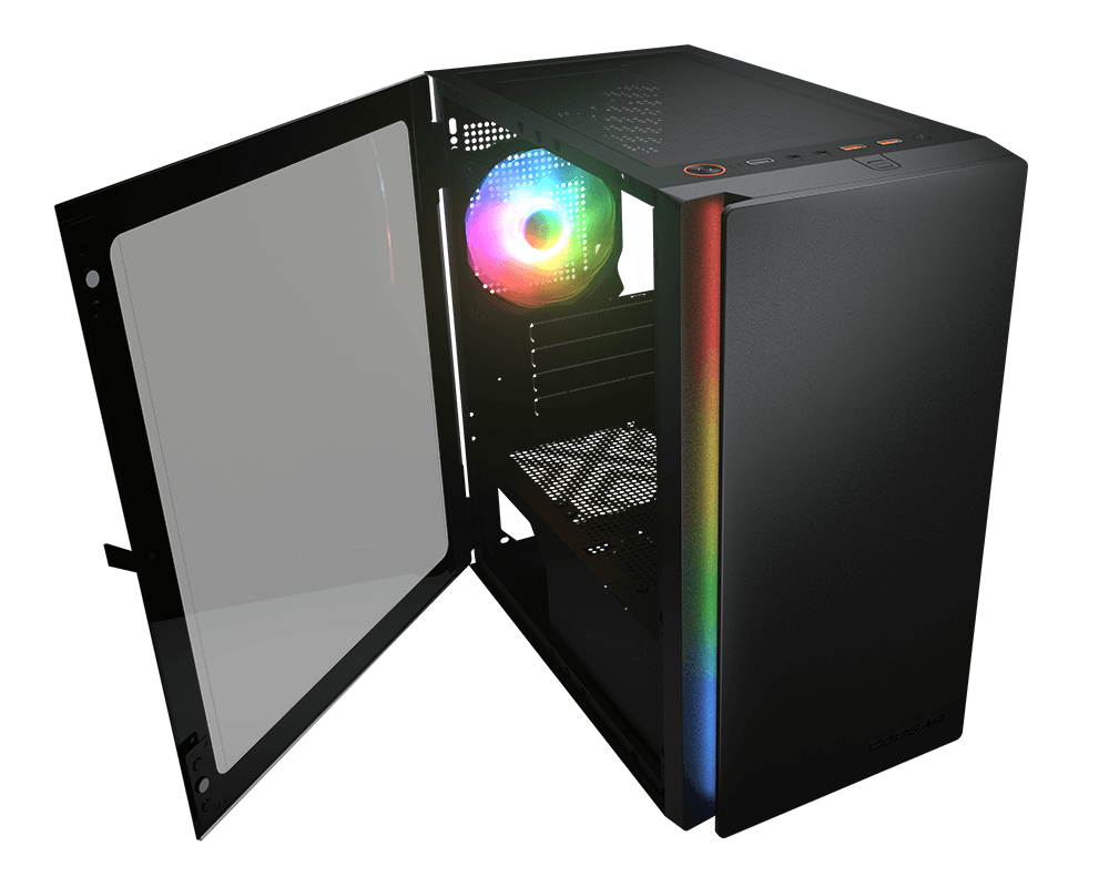Gabinete Cougar Purity RGB / Mini-Tower / Mini-ITX, Micro-ATX / USB 3.0, USB 2.0 / 1 Ventilador ARGB Instalado / Negro - Image 2