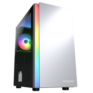Gabinete Cougar Purity RGB / Mini-Tower / Mini-ITX, Micro-ATX / USB 3.0, USB 2.0 / 1 Ventilador ARGB Instalado / Blanco