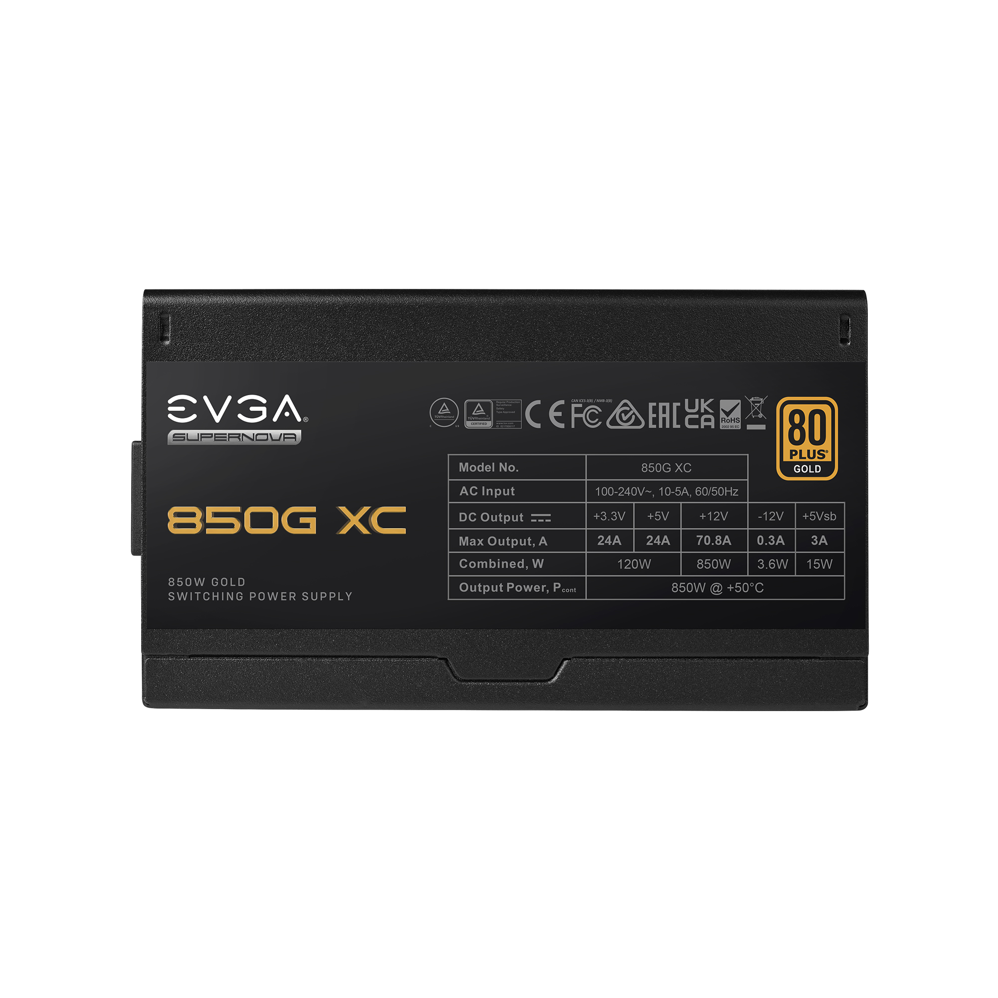 Fuente de Poder EVGA SuperNOVA 850G XC 80 PLUS Gold / Modular / 24-pin ATX / 12VHPWR / 850W / 520-5G-0850-K1 - Image 5