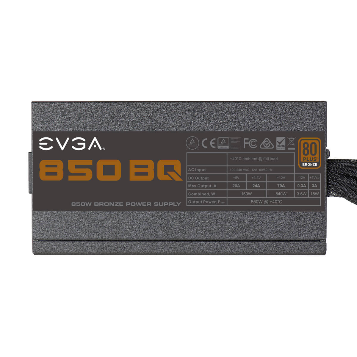 Fuente de poder EVGA 850 BQ / 850W / 80 Plus Bronze / 110-BQ-0850-V1 - Image 6