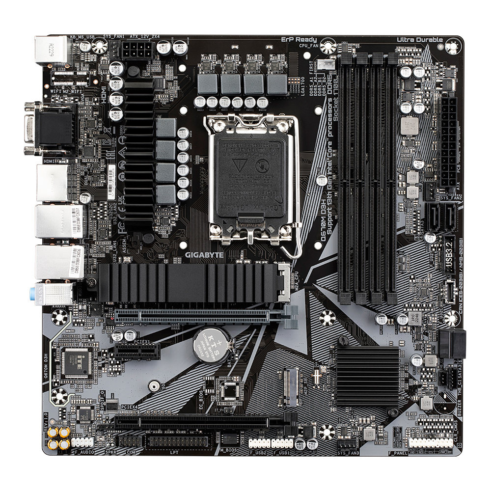 Tarjeta Madre Gigabyte Micro-ATX Q670M D3H / Socket LGA1700 / Intel Q670 Express / HDMI / Up to 128GB DDR5 / Q670M D3H - Image 3