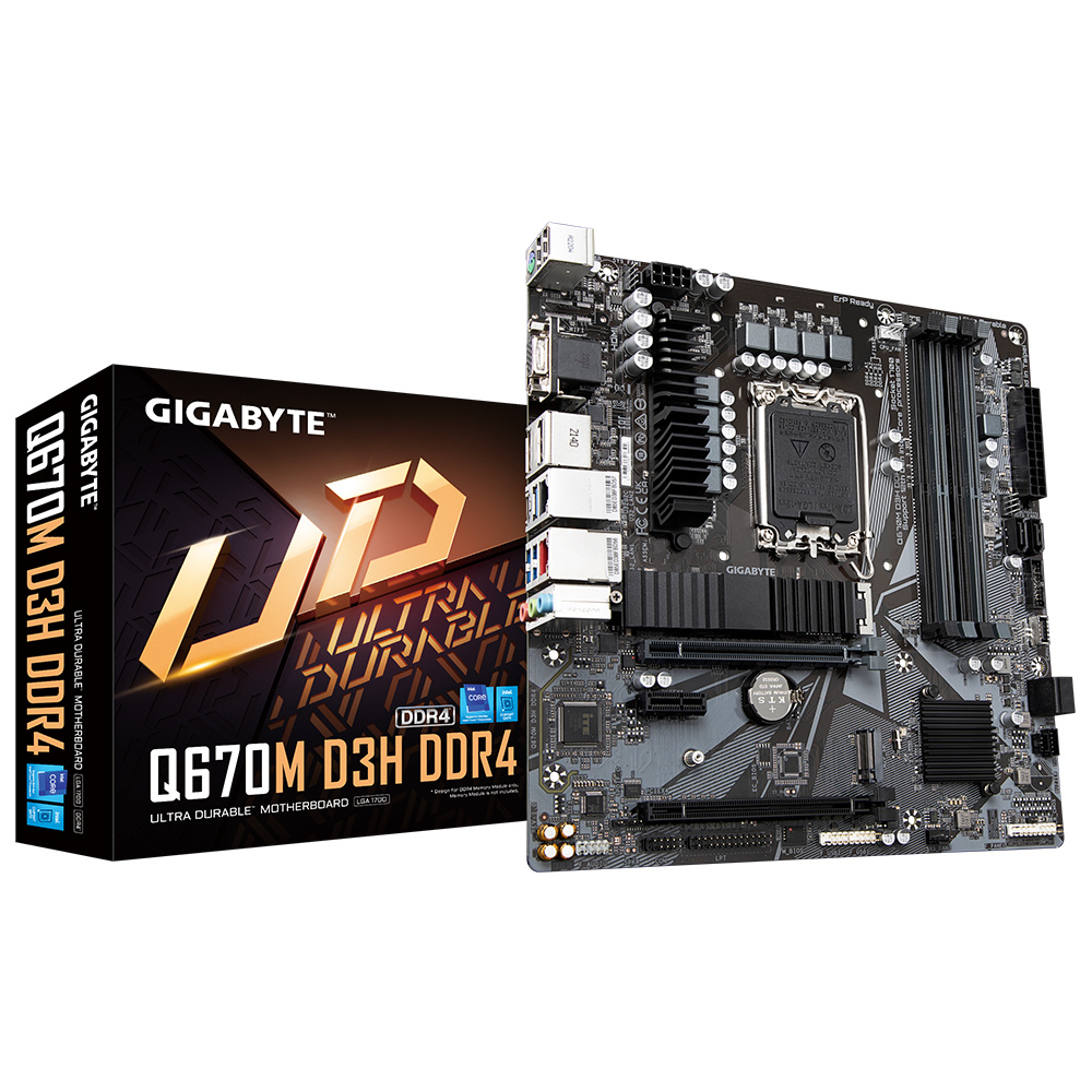 Tarjeta Madre Gigabyte Micro-ATX Q670M D3H DDR4 / Socket LGA1700 / Intel Q670 Express / HDMI / Up to 128GB DDR4 / Q670M D3H DDR4 / Q670M D3H DDR4