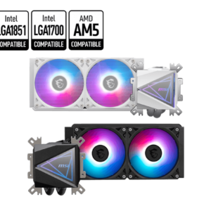 Enfriamiento Liquido MSI MAG CORELIQUID I240 ARGB PWM 3400RPM LGA 1700 AM5 Blanco