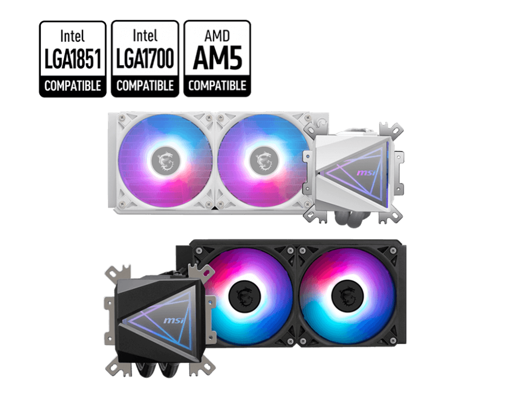 Enfriamiento Liquido MSI MAG CORELIQUID I240 ARGB PWM 3400RPM LGA 1700 AM5 Blanco