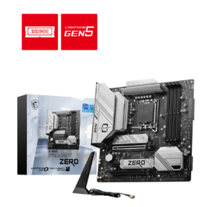 Tarjeta Madre MSI B760M Project Zero / LGA1700 / DDR5 / mATX / PCIe 5.0 / Ranuras M.2 / LAN de 2.5Gbps / USB 3.2 / Gen2 / Wi-Fi 6E / Back Connect / MSI B760M PROJECT ZERO