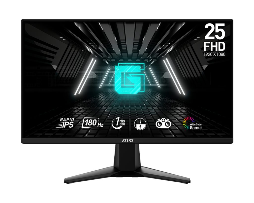 Monitor Gamer MSI G255F / LCD 24.5" / Full HD / 180Hz / HDMI / DisplayPort / Negro