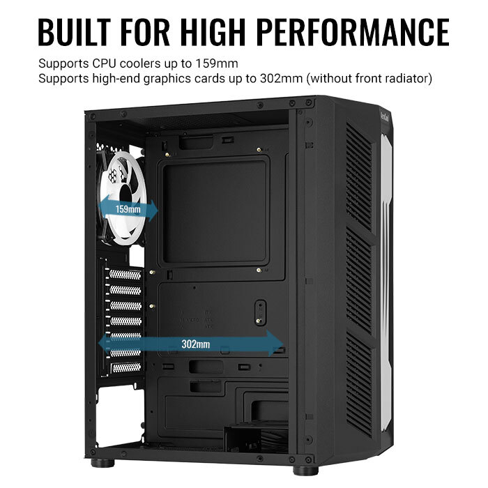 Gabinete AeroCool Prime G Black V2 / FRGB / Media Torre con Ventana / ATX / Sin Fuente - Image 7
