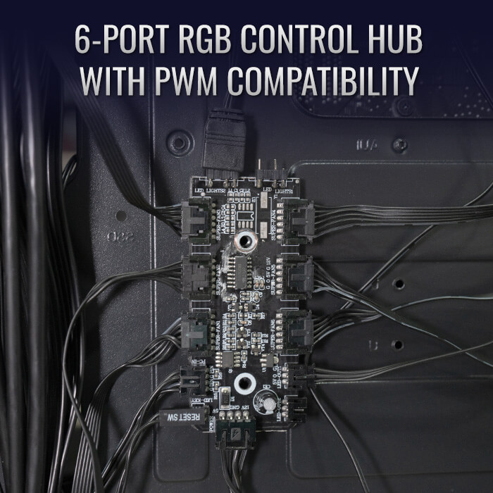 Gabinete AeroCool Splinter Duo V1 / RGB / Con Ventana / Media Torre / ATX / Sin Fuente / Negro - Image 4