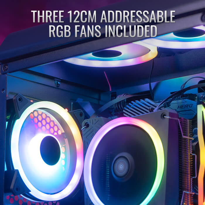 Gabinete AeroCool Splinter Duo V1 / RGB / Con Ventana / Media Torre / ATX / Sin Fuente / Negro - Image 2