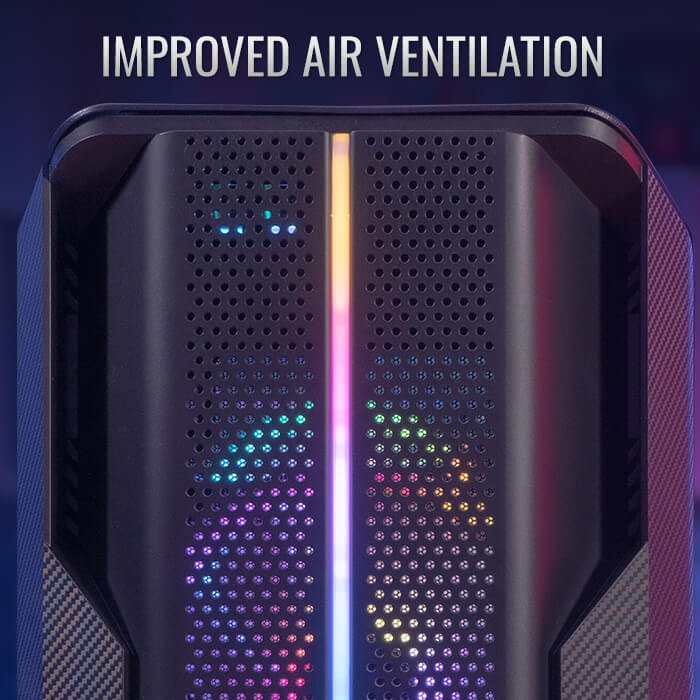 Gabinete AeroCool Splinter Duo V1 / RGB / Con Ventana / Media Torre / ATX / Sin Fuente / Negro - Image 5