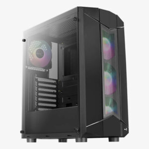 Gabinete Aerocool Sentinel Black / ARGB / Media Torre / ATX / Sin Fuente