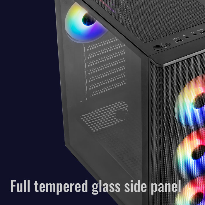 Gabinete Aerocool Designer GBKV2 / Media Torre / ATX / Panel Izquierdo de Cristal / Negro - Image 5