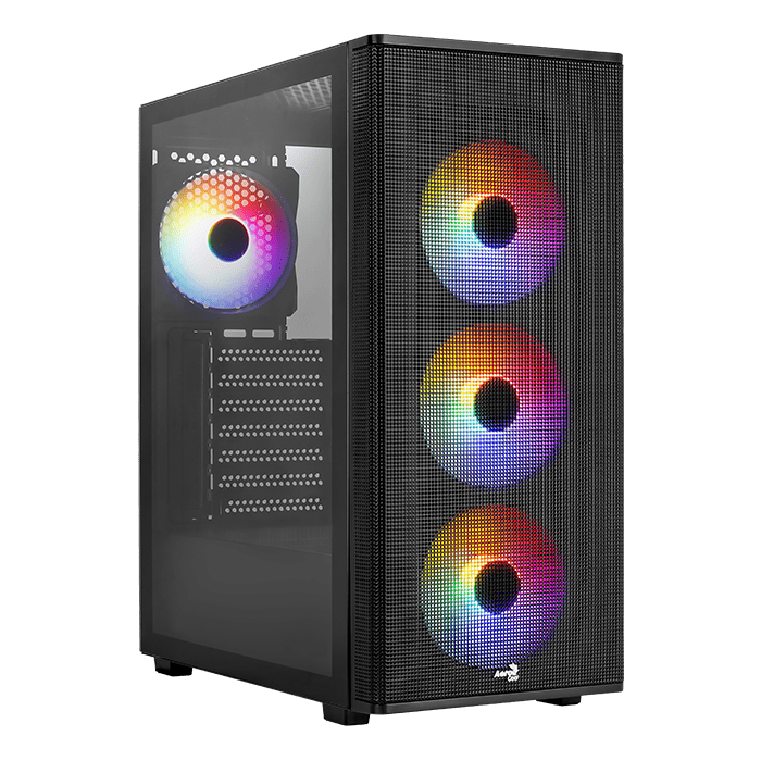 Gabinete Aerocool Designer GBKV2 / Media Torre / ATX / Panel Izquierdo de Cristal / Negro