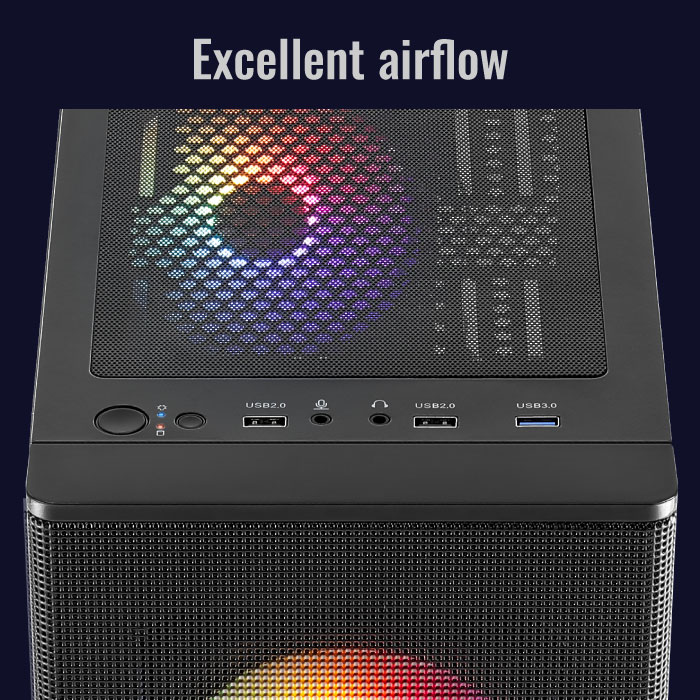 Gabinete Aerocool Designer GBKV2 / Media Torre / ATX / Panel Izquierdo de Cristal / Negro - Image 4