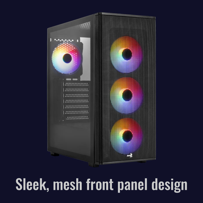 Gabinete Aerocool Designer GBKV2 / Media Torre / ATX / Panel Izquierdo de Cristal / Negro - Image 2