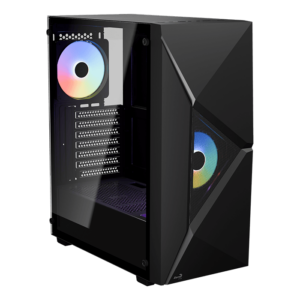 Gabinete AeroCool Player G-BK-V1 / Mid-Tower / ATX / Sin Fuente de Poder / Negro