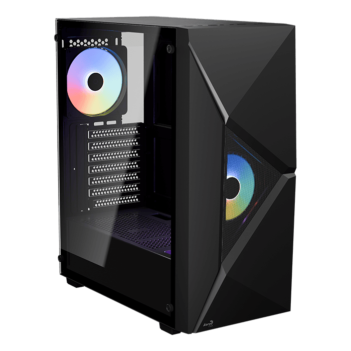Gabinete AeroCool Player G-BK-V1 / Mid-Tower / ATX / Sin Fuente de Poder / Negro