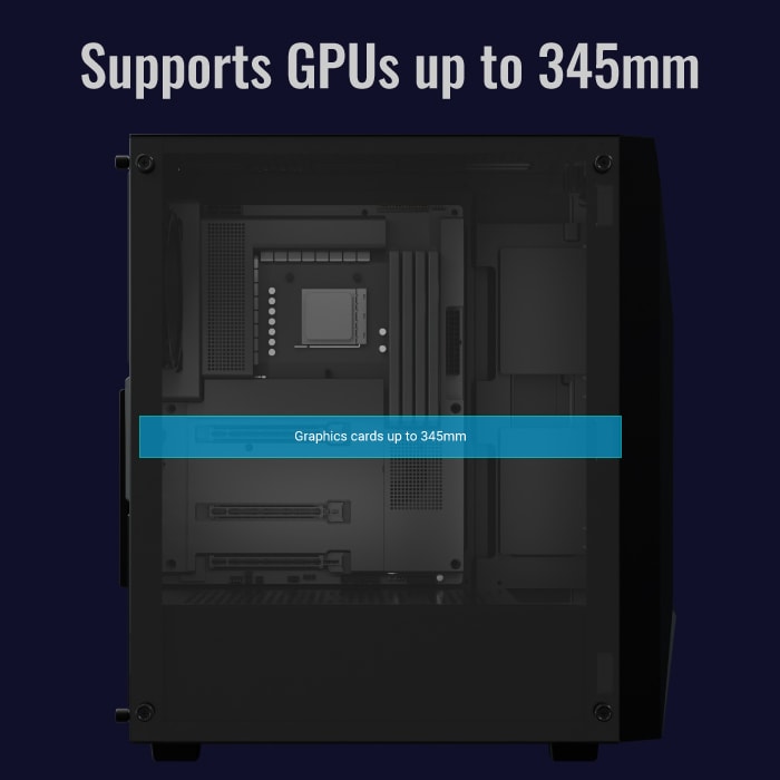 Gabinete AeroCool Player G-BK-V1 / Mid-Tower / ATX / Sin Fuente de Poder / Negro - Image 4