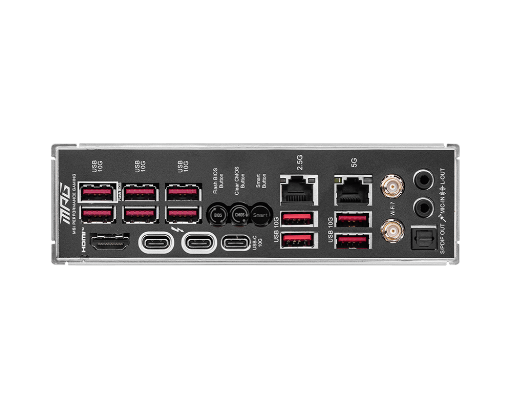 Tarjeta Madre MSI MPG Z890 Carbon WiFi / ATX / LGA1851 / VRM SPS 110A / DDR5 (9200+MT/s OC) / PCIe 5.0 / Intel® Core™ Ultra Series 2 Ready / M.2 Gen5 / Thunderbolt 4 / Wi-FI 7 / MPG Z890 CARBON WIFI - Image 5