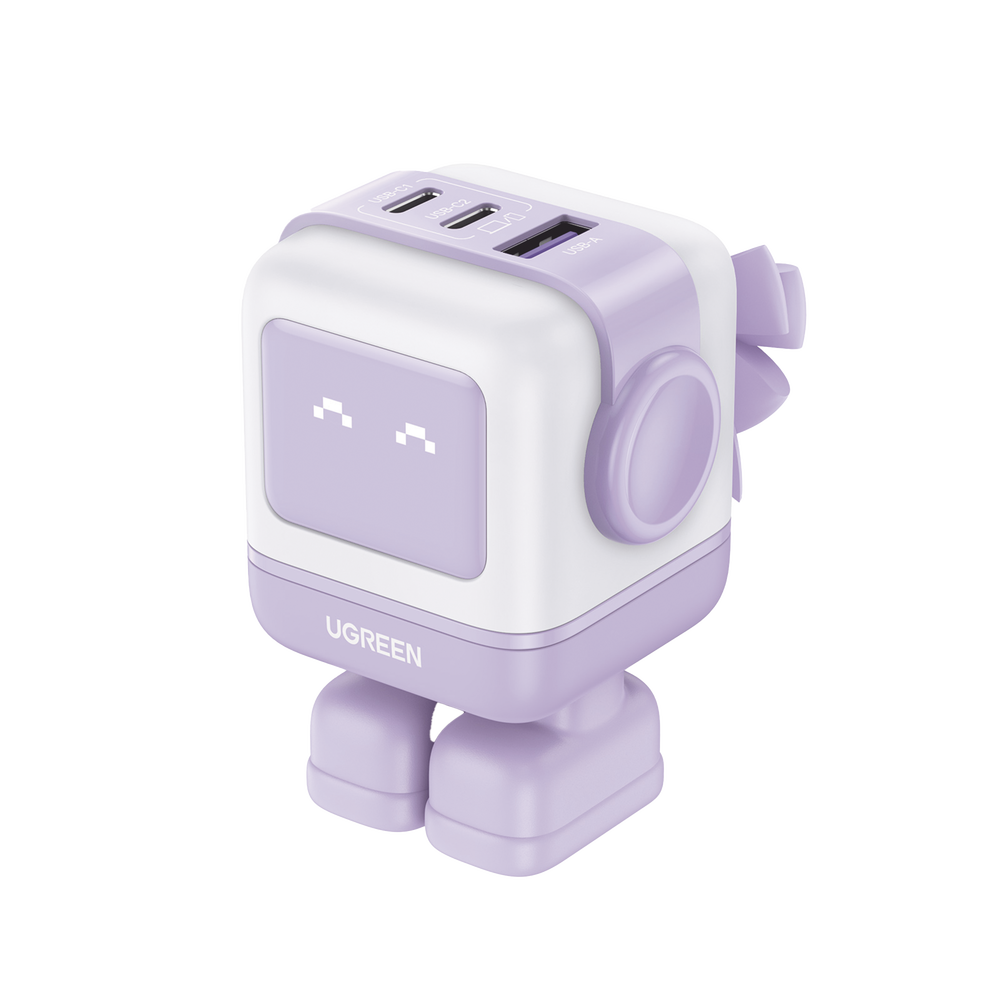 Cargador RobotGaN de 65W Serie Nexode | 3 Puertos de Carga Rápida | 2 USB-C | 1 USB-A | PD 3.0 | QC 4.0 | Carga Inteligente | Tecnología GaN II | Zapato Magnético Extraíble | Carcasa Ignifuga | Pantalla LED. - Image 2