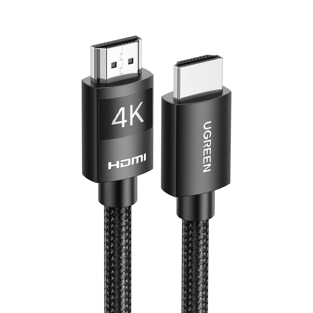 Cable HDMI 2.0 de Nylon Trenzado | 2 metros | 4K@60Hz | ARC | Dolby ATMOS | True HD | TMDS | HDR | 3D Inversivo | 18Gbps | 3 Capas de Protección + 4 de Blindaje | Niquelado | Carcasa de Aluminio.