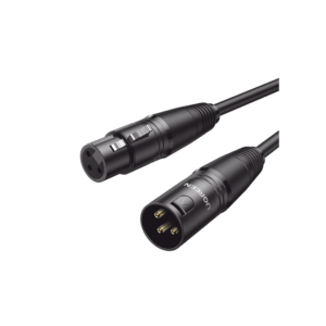 Cable para Micrófono XLR Tipo Canon Macho a Hembra / 10 Metros / Plug & Play / Antiinterferencias / Triple Blindaje / Alta Calidad / Color Negro