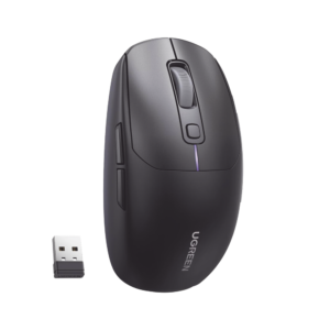 Mouse Gaming Inalámbrico| 5000 DPI | 5 Niveles de DPI  |6 Botones | Recargable | Tri-Modo USB/BT/2,4 GHz | Diseño Ergonómico | Alta Capacidad de Batería | Luz Led | Compatible con Windows macOS Android iOS Linux.