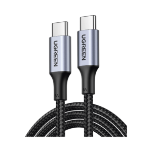 Cable USB-C a USB-C | 1 Metro | Carga Rápida de hasta 100W | Transferencia de datos 480 Mbps | PD3.0 | QC4.0/3.0/2.0 | FPC | AFC | Protección Integrada| Caja de Aluminio | Nylon Trenzado | Amplia Compatibilidad | Color Negro.