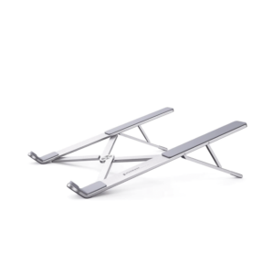 Soporte Portátil de Aluminio para Laptop / Amplia Compatibilidad de 11-17.3 / Ajuste de Altura 46.5 mm-136.5 mm / Capacidad de carga de 5 kg / Diseño Plegable / Material de Aleación de Aluminio + Silicona.
