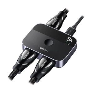 Conmutador HDMI 2.1 8K @60Hz | HDMI Splitter 2 Entradas a 1 Salida | Soporta 4K @120Hz 1080P @240Hz 3D | HDR Dolby | Alta Velocidad 48Gbps | Formatos de Audio LPCM/DTS/DSD, 2,0/2,1/5,1/7,1 canales.