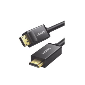 Cable DP Macho a HDMI Macho | Longitud 5m | Soporta 4K@30Hz | Soporta 3D | Cobre Estañado 28AWG | Blindaje interno múltiple | Transmisión Unidireccional | Botón de Liberación | Chip de Última Generación.