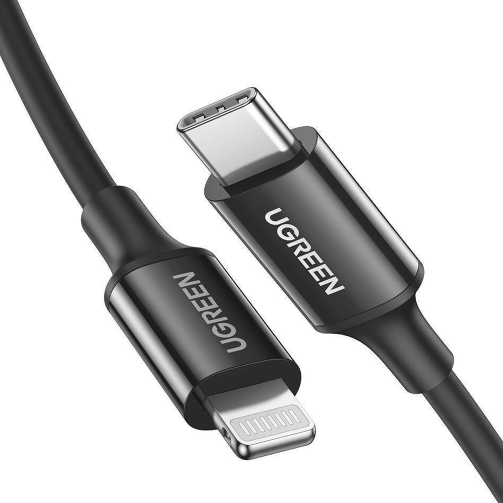 Cable USB-C a Lightning | 1 Metro | Certificado MFi | Carga Rápida 60W | 480 Mbps | PD | Conector C94 | Adecuado para iPhone, iPad y iPod | Protección Integrada | Caja de ABS | Cubierta de TPE | Color Negro. - Image 2