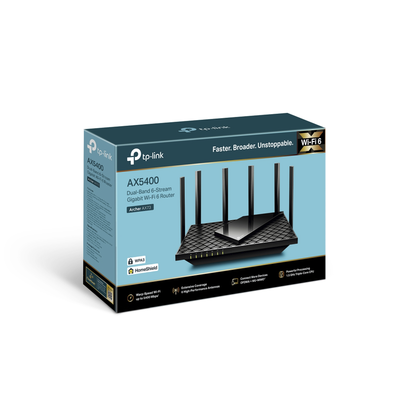 Router WiFi 6 Doble Banda / AX5400 MU-MIMO 4X4 y OFDMA / 1 puerto WAN 10/100/1000 Mbps / 4 puertos LAN 10/100/1000 Mbps / 1 puerto USB 3.0 / 6 potentes antenas / Administración App (Tether) o Página web / Protección HomeShield - Image 4